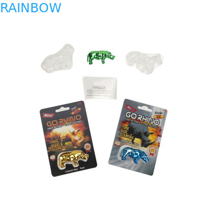 أحدث بطاقة Mamba Black Horse Super Panther ثلاثية الأبعاد لتعبئة حبوب تعزيز الذكور وحيد القرن 600K 700K حزمة حبوب الجنس البلاتينية