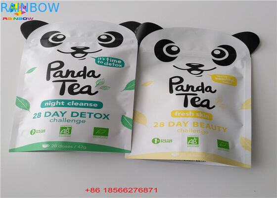 ماتشا الشاي الوقوف سحاب الحقيبة مغلفة مادة الألومنيوم احباط سلة ورق الكرافت