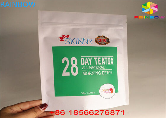 ماتشا الشاي الوقوف سحاب الحقيبة مغلفة مادة الألومنيوم احباط سلة ورق الكرافت