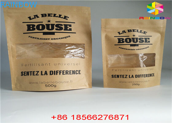 يمكن إعادة استخدامها أكياس الورق المخصص الغذاء الحقيبة الوقوف Ziplock رائحة إثبات مع نافذة