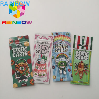 خرطوشة Vape خرطوشة الحقائب البلاستيكية التعبئة والتغليف Ziplock Cbd Oil Exotic Carts