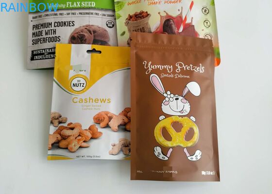 أكياس تغليف المواد الغذائية المجففة الألومنيوم البلاستيك سستة الأعلى للأسماك بذور الأرز والتوابل