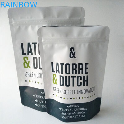 أكياس الشاي الأغلاق التعبئة والتغليف رقائق الألومنيوم الوقوف كيس القهوة مع صمام