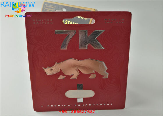 الجنس حبوب منع الحمل بطاقة نفطة التعبئة والتغليف 3D عرض مربع كبسولة ورقة مربع مع ثقب مزدوج