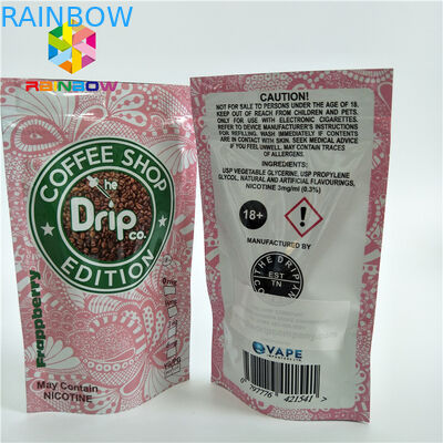 مغلفة المواد الحقائب البلاستيكية تغليف زيبلوك الوقوف أكياس مع طريقة واحدة صمام