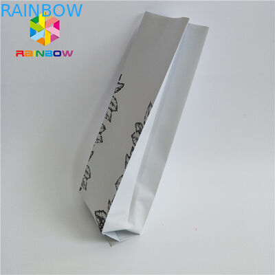 كرافت ورقة الجانب مجمعة الوقوف الحقائب القهوة ، مختومة أكياس بلاستيكية الطباعة حسب الطلب