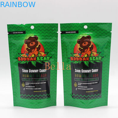 واضح النافذة انهض زيبر الحقيبة الطباعة مخصص لشاي الأعشاب CBD Powerfood التغليف