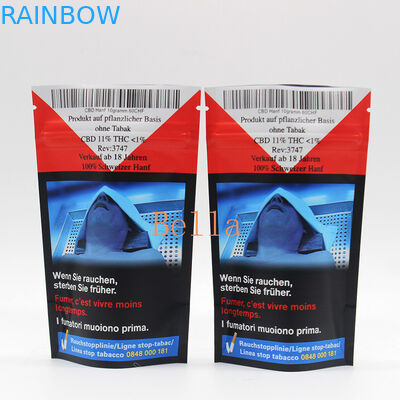 واضح النافذة انهض زيبر الحقيبة الطباعة مخصص لشاي الأعشاب CBD Powerfood التغليف