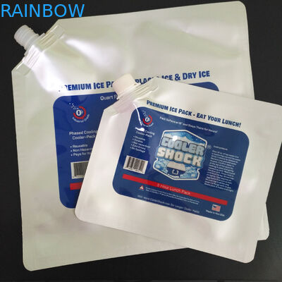صدمة كيس الثلج الجليد الحقيبة حقيبة التعبئة والتغليف احباط الالومنيوم برودة مخصصة للأغذية المجمدة