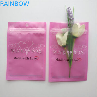 حقيبة تغليف مستحضرات التجميل الأغلاق الوردي مجوهرات رمش أقراط قلادة زيبر الحقيبة