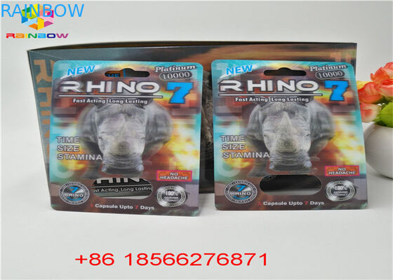 بطاقات التعبئة والتغليف حبوب الجنس الجنس و 3 D مربع العرض ورقة نفطة روك ورقة نفطة / كبسولة التعبئة ورقة مربع مع ثقب مزدوج