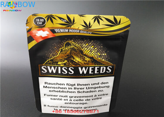 الطفل واقية سحاب الألومنيوم احباط الوقوف الحقيبة CBD / خرطوشة Packingfor السكر مسحوق