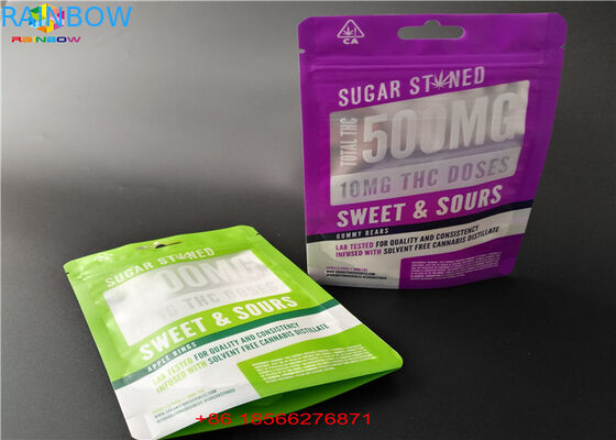 الطفل واقية سحاب الألومنيوم احباط الوقوف الحقيبة CBD / خرطوشة Packingfor السكر مسحوق