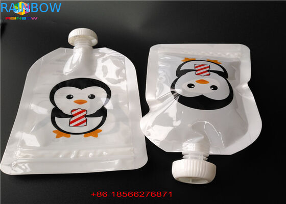 FDA / SGS Spout Bags Packaging الألومنيوم احباط أكياس الوقوف للأغذية السائل / المشروبات