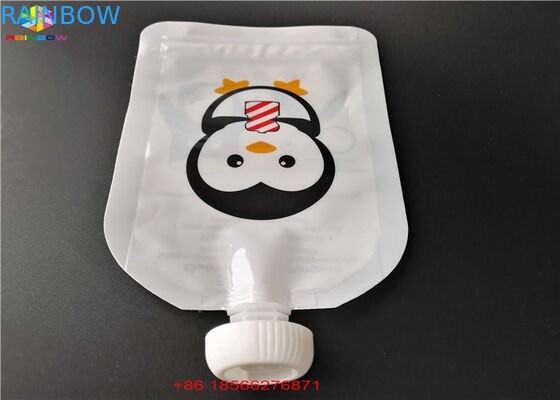 FDA / SGS Spout Bags Packaging الألومنيوم احباط أكياس الوقوف للأغذية السائل / المشروبات