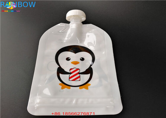 FDA / SGS Spout Bags Packaging الألومنيوم احباط أكياس الوقوف للأغذية السائل / المشروبات