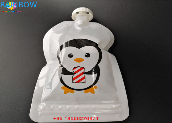 FDA / SGS Spout Bags Packaging الألومنيوم احباط أكياس الوقوف للأغذية السائل / المشروبات