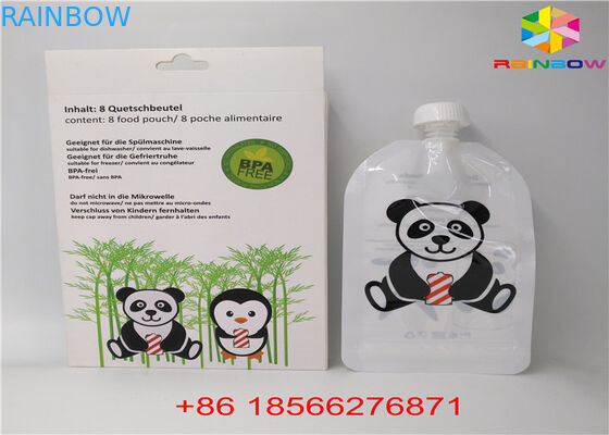 FDA / SGS Spout Bags Packaging الألومنيوم احباط أكياس الوقوف للأغذية السائل / المشروبات