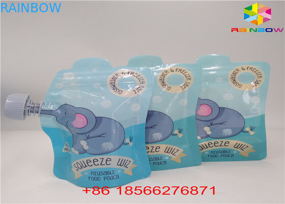 FDA / SGS Spout Bags Packaging الألومنيوم احباط أكياس الوقوف للأغذية السائل / المشروبات