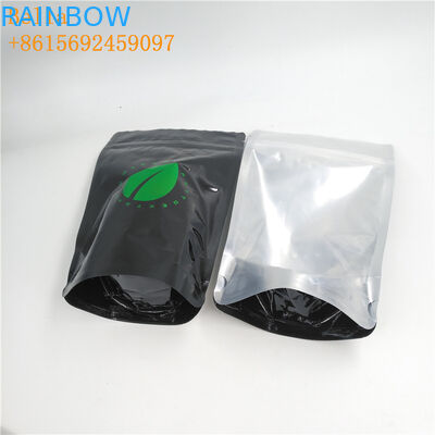 أكياس البلاستيك المجسم الشاي التعبئة والتغليف القهوة ايكو حقيبة الغذاء مع جانب واحد واضح