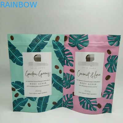 أكياس البلاستيك المجسم الشاي التعبئة والتغليف القهوة ايكو حقيبة الغذاء مع جانب واحد واضح