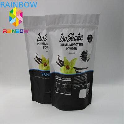 الحقائب البلاستيكية القابلة لإعادة التدوير التعبئة والتغليف ورقة الألومنيوم احباط الشاي زيبلوك الغذائية للحصول على مسحوق البروتين
