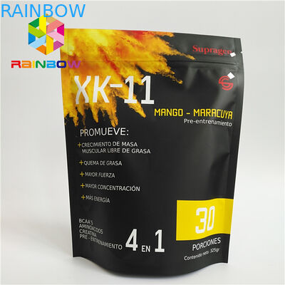 الحقائب البلاستيكية القابلة لإعادة التدوير التعبئة والتغليف ورقة الألومنيوم احباط الشاي زيبلوك الغذائية للحصول على مسحوق البروتين