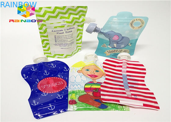 احباط الالومنيوم والوقوف صنبور الحقيبة التعبئة والتغليف حسب الطلب الطباعة 120ML البلاستيك