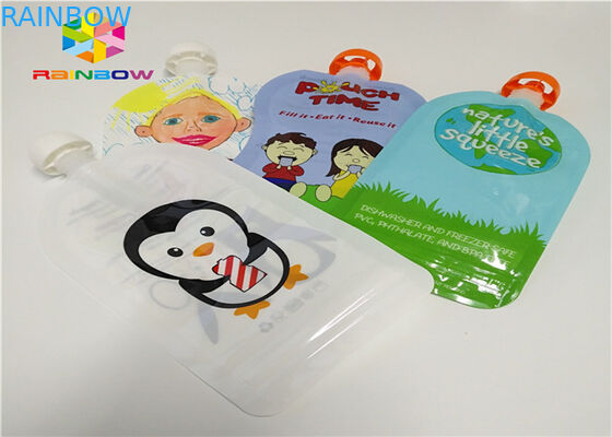 احباط الالومنيوم والوقوف صنبور الحقيبة التعبئة والتغليف حسب الطلب الطباعة 120ML البلاستيك