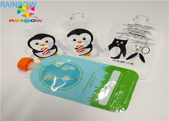 احباط الالومنيوم والوقوف صنبور الحقيبة التعبئة والتغليف حسب الطلب الطباعة 120ML البلاستيك