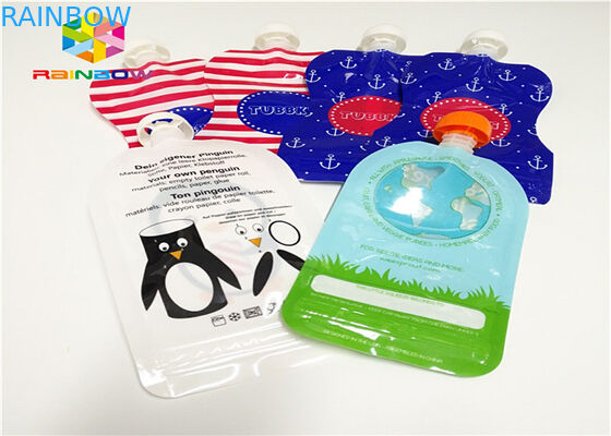 احباط الالومنيوم والوقوف صنبور الحقيبة التعبئة والتغليف حسب الطلب الطباعة 120ML البلاستيك