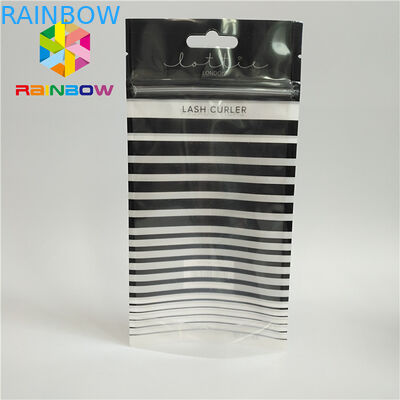 الرمز البريدي أعلى ختم أكياس تغليف الحرارة الرموش المجسم الوقوف الحقيبة واضحة الجبهة