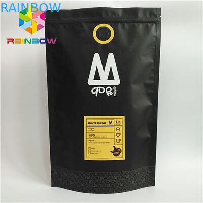 الوقوف الحقائب البلاستيكية التعبئة والتغليف المطبوعة في اتجاه واحد صمام Ziplock القهوة حقيبة