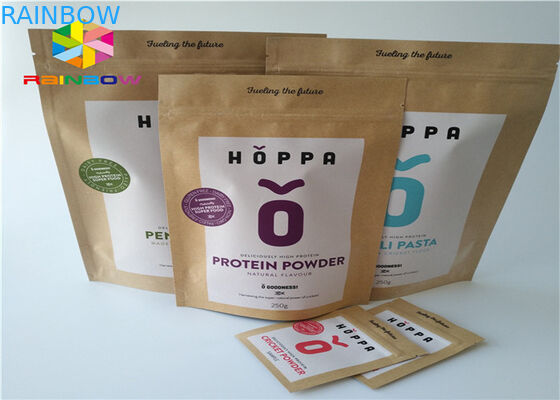 كرافت ورقة مخصصة أكياس الورق الألومنيوم احباط مايلر زيبلوك رطوبة الحاجز