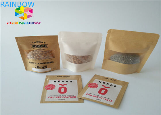 كرافت ورقة مخصصة أكياس الورق الألومنيوم احباط مايلر زيبلوك رطوبة الحاجز