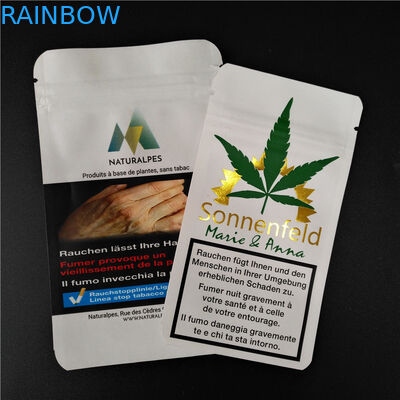 THC CBD Gummies البخور العشبية التعبئة القابلة للتحلل أكياس كرافت الأبيض الحقائب الغذائية