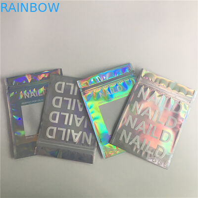 SGS / FDA الألومنيوم احباط حقيبة ماكياج قابلة لإعادة الاستخدام مايلر التعبئة والتغليف ثلاثة الجانب مختومة