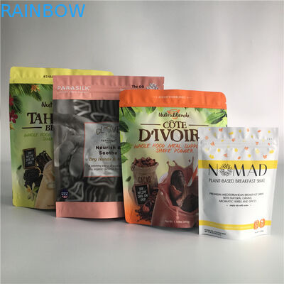 Ziplock سناك حقيبة التعبئة والتغليف الألومنيوم احباط الوقوف حقيبة للتغليف المكسرات القهوة الكوكيز Chesee