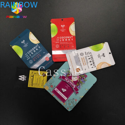 ثلاثة جوانب مختومة زيبلوك الوقوف الحقائب لامعة الطباعة التجميل قناع الوجه التغليف