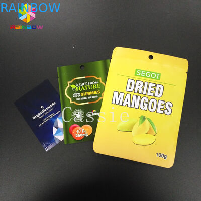 ثلاثة جوانب مختومة زيبلوك الوقوف الحقائب لامعة الطباعة التجميل قناع الوجه التغليف