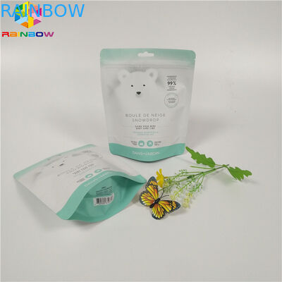 فرك الجسم احباط أكياس التعبئة والتغليف الملونة المطبوعة الرطوبة الرمز البريدي قفل الوقوف الحقيبة