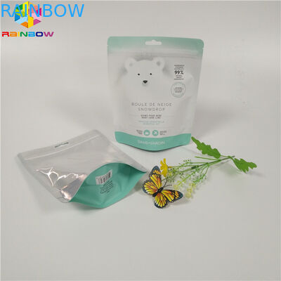 فرك الجسم احباط أكياس التعبئة والتغليف الملونة المطبوعة الرطوبة الرمز البريدي قفل الوقوف الحقيبة