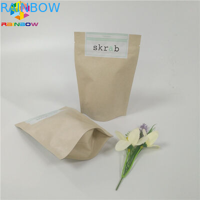 أكياس الورق مخصصة للأغذية الصف الوقوف التعبئة القابلة لإعادة التدوير فرك الجسم