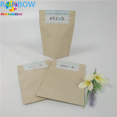 أكياس الورق مخصصة للأغذية الصف الوقوف التعبئة القابلة لإعادة التدوير فرك الجسم