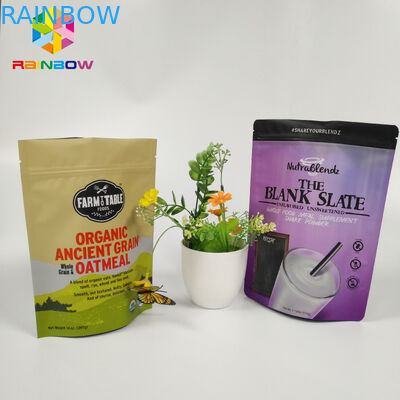 حقيبة الوجبات الخفيفة القابلة لإعادة التعبئة والتغليف رقائق الألومنيوم الوقوف الحقيبة دوق-باي الرمز البريدي