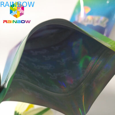 مقاوم للرطوبة الوقوف سستة أكياس الحقيبة RUNTZ ملون مايلر الليزر الهولوغرام الرمز البريدي قفل