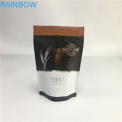 مغلفة الألومنيوم احباط زيبلوك الوقوف الحقائب ، وأكياس البلاستيك مختومة مع صمام