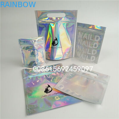 الحفر الطباعة الحقيبة احباط التعبئة والتغليف حقائب فرك الجسم لامعة مع نافذة سستة / واضحة