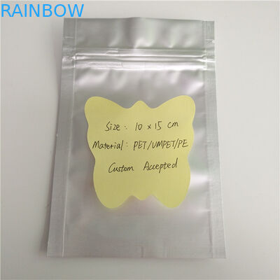 عادي اللون الفضي الوقوف أكياس الحقيبة سستة تخصيص تغليف مغلفة