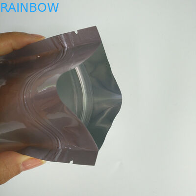 عادي اللون الفضي الوقوف أكياس الحقيبة سستة تخصيص تغليف مغلفة